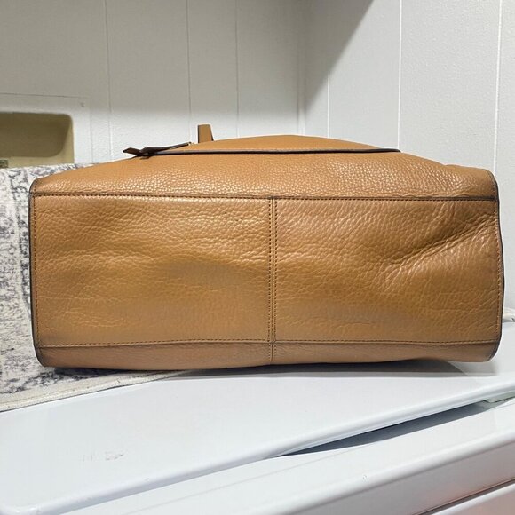 Vince Camuto ELVAN-TO Pebbled Leather Tote in Walnut Brown Large - Picture 7 of 8